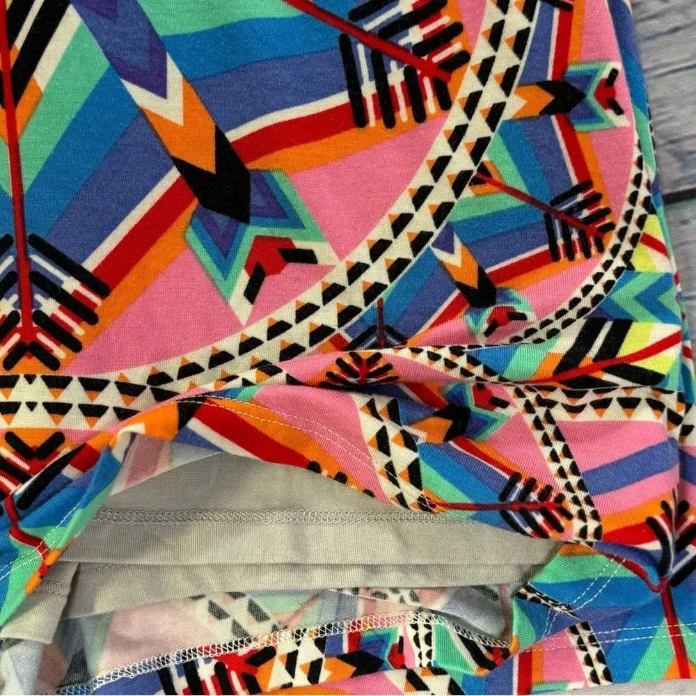 Mara Hoffman Pink Blue Swim Kites Pattern Beach Vacation Cut Out Mini Dress S